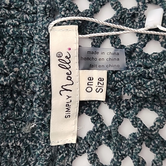 Simply Noelle Womens Flip to Wear Long/Short Green Knit Cardigan Wrap Sweater OS - Picture 6 of 13